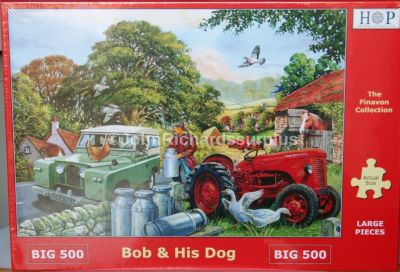 Bob & His Dog Big 500 Piece Jigsaw Puzzle Land Rover 2A and David Brown Tractor