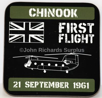 Drinks Coaster Boeing CH-47 Chinook Helicopter First Flight 