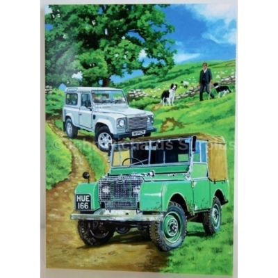 Blank Greeting Card with Envelope for any Occasion Land Rover Series 1 & Defender Free P&P 10055