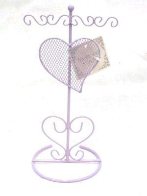 Heart Shaped Jewellery Stand in 2 colours. D10160/F