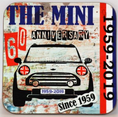 Drinks Coaster Mini 60th Anniversary 1959-2019
