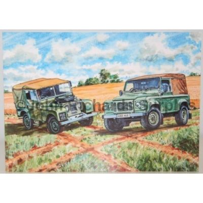 Blank Greeting Card with Envelope for any Occasion Land Rover First and Last Free P&P 10529