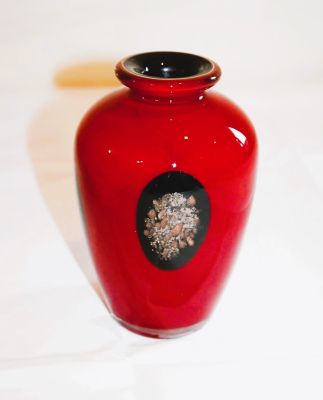 Red Krakatoa Glass Vase 10980