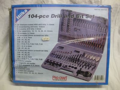 Hilka 104 Piece Drill and Bit Set 49630104