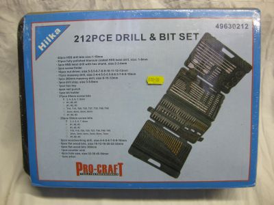 Hilka 212 Piece Drill and Bit Set 49630212