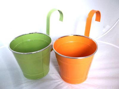 Bright Coloured Bucket Style Planters Novelty Garden Accessory Gift Idea Home 13029