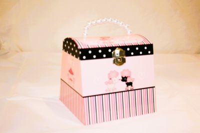 Pink Parisienne Poodles Musical Jewellery Box 1303