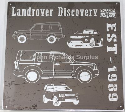 Metal Wall Sign Land Rover Discovery EST-1989