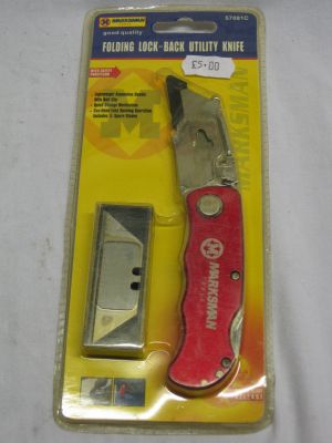 Marksman Folding Lock Back Utility Stanley Knife in Red 57081C