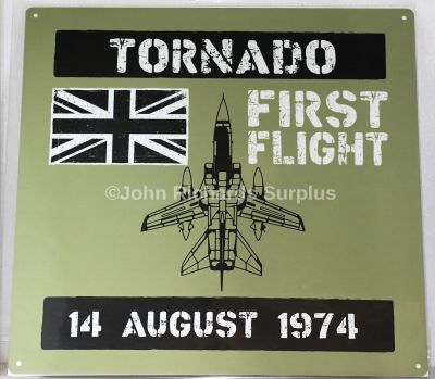 Metal Wall Sign RAF Tornado GR4 Aircraft First Flight 