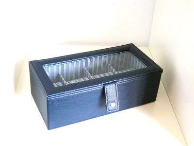 Blue Leatherette Watch Storage / Jewellery Box 1534