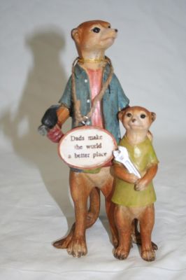 Meerkat Figurine with Dad Message in 2 styles Fathers Day or Birthday Gift 15780