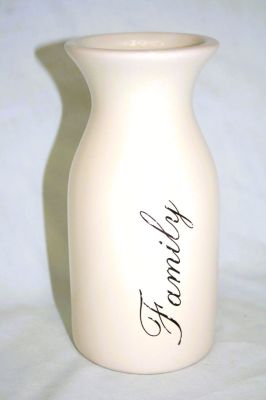 Small Ceramic Vase with Text in 3 Styles 17195