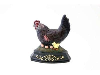 Cast iron large Hen & Chicken Doorstop 1888