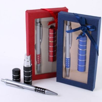 Elegant Ladies Pen And Atomizer in 3 Colours. GS19211 Clearance