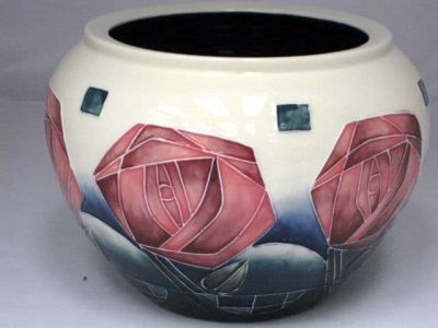 Old Tupton Ware Large Art Deco Bowl in Rennie Mackintosh Style TW2007