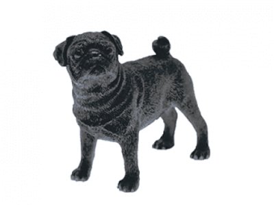 Leonardo Dog Collection Black Pug Figurine LP22894