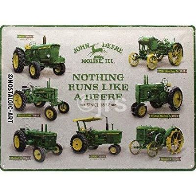 Nostalgic Art Tin Sign John Deere Tractor Model Chart 23263
