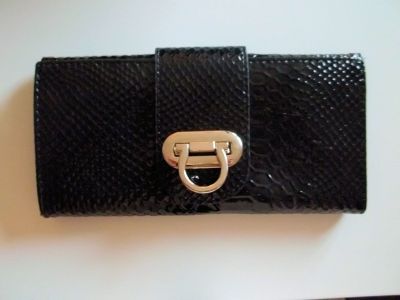 Snakeskin Style Purse with Buckle Clasp. PUR233L