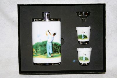 Golfer Hip Flask Fathers Day Birthday Gift 241