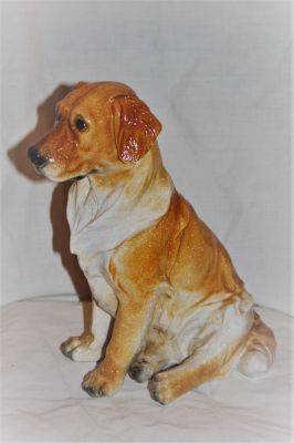 Golden Labrador Retriever Seated Figurine Ornament