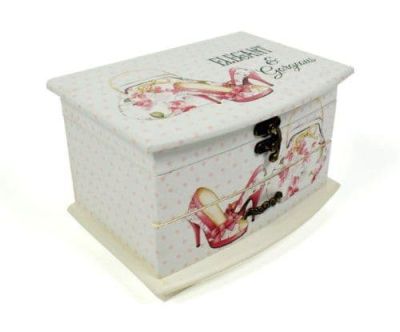 Elegant & Gorgeous Decorative Pink Shoe Wooden Jewellery Box 2693