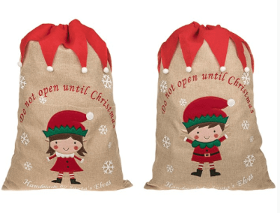 Santa Surprise Christmas Sack Elves Available in 2 Designs. 271980