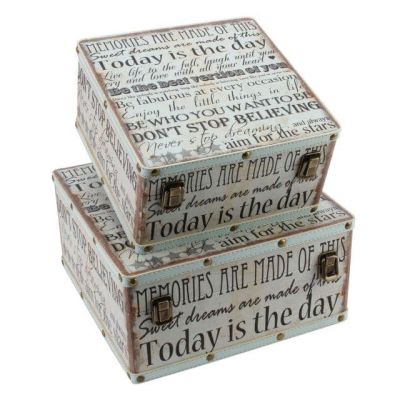 'Memories are made of this' Wooden Storage Box Large Only  2724
