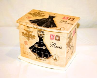 Decorative Little Black Dress Wooden Jewellery Box 2755