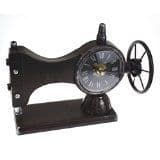 Vintage Metal Old Fashioned Sewing Machine Mantel Clock W2781 