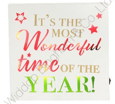 It's The Most Wonderful Time of the Year Light Up Wall Plaque XM3223 
