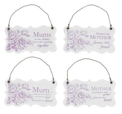 Mini Mum Plaque's With 4 Loving Quotes about Mum 32501