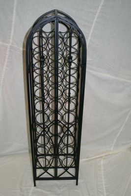 Wrought Iron 32 Bottle Black Finish Wine Rack New Collection Only