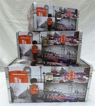 Iconic London Scene's Storage Boxes Set of 3 X-3305