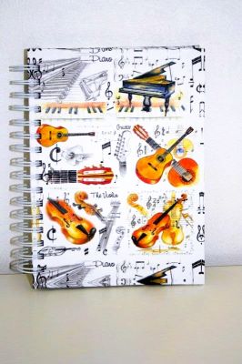 Musical Themed A6 Note Book. 331484 