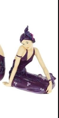 Elegant 1920's Amethyst Charleston lady Figurine in deep purple 35030B