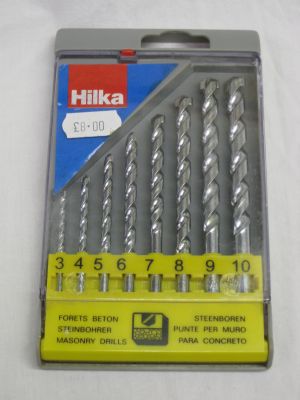 Hilka Masonry Drill Bit Set 3-10mm 