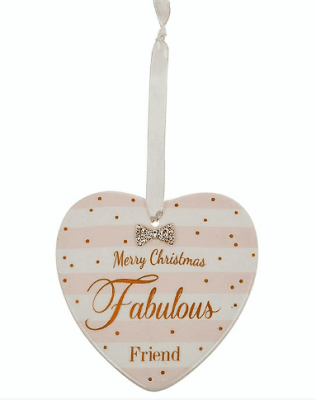 Merry Christmas Fabulous Friend Heart Plaque. LP40466 