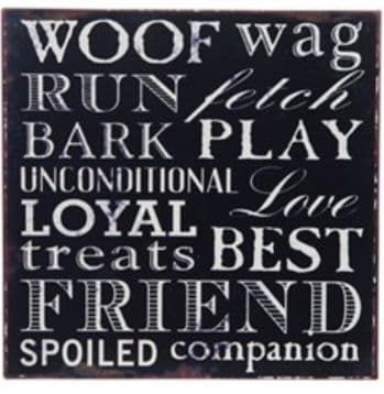 Vintage Look!! Love Your Dog Metal Wall Sign Plaque. 41085 Best Friend