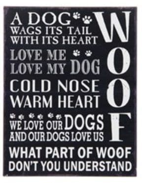 Vintage Look Dogs Wisdom! Metal Wall Sign Plaque Dog Lovers! 41086