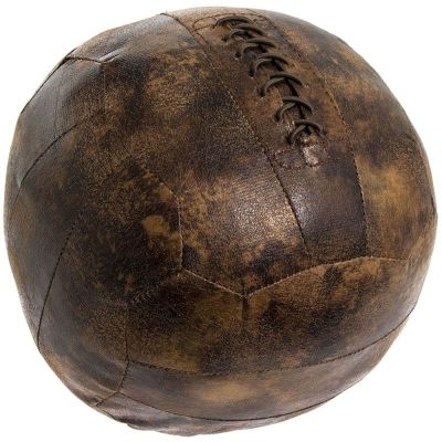 Antique Look Faux Leather Doorstop Football 41984