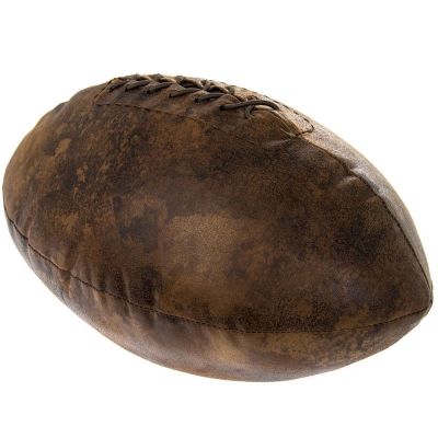 Antique Look Faux Leather Doorstop Rugby Ball 41985