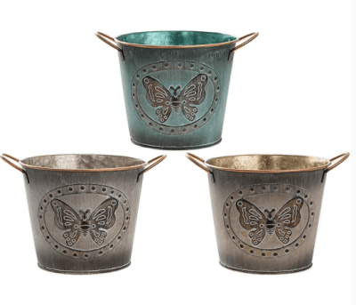 Decorative Antique Butterfly Planter Medium Available in 3 Colours LP42123