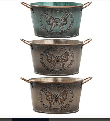 Decorative Antique Butterfly Planter Available in 3 Colours LP42128