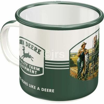 Nostalgic Art Enamel Tin Mug John Deere Quality Farm Equipment 43208