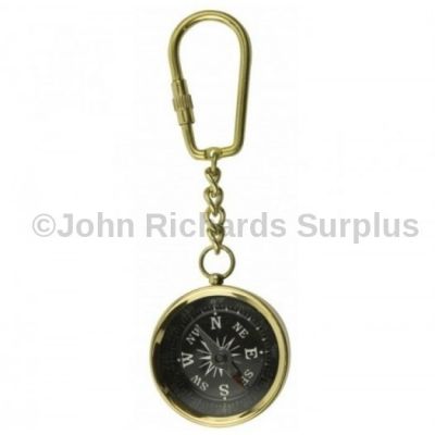Miniature Brass compass &amp; Keyring