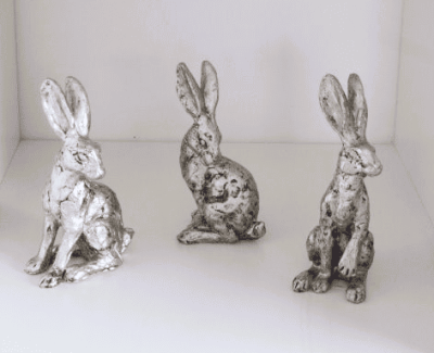 Champagne Bronze Hare Figurine Available in 3 Styles. 45341