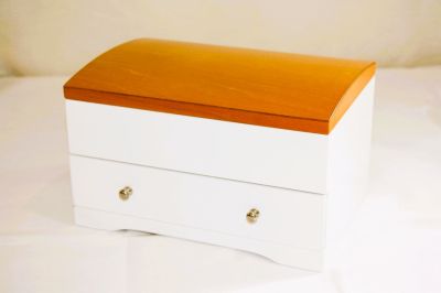 2 Tone Wooden Jewellery Box With Draw 1459