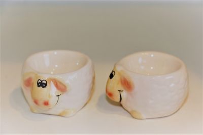Set of 2 Novelty Sheep Egg Cups 4654