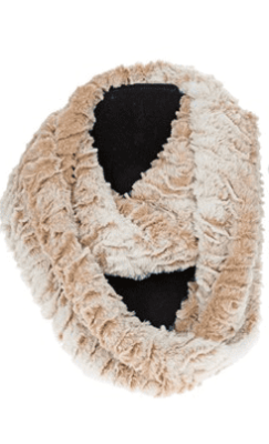 Ladies Two Tone Infinity Faux Fur Scarf / Snood Available in 2 Colours. 49946